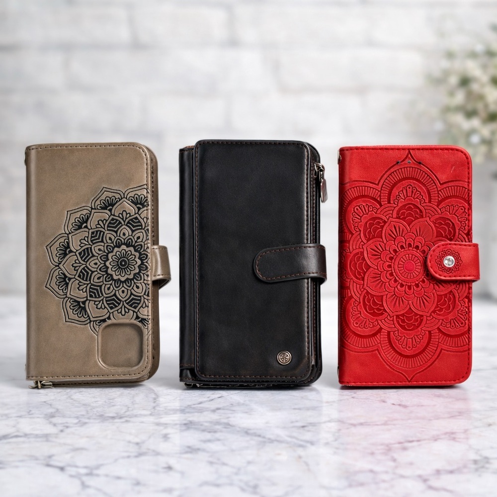 FREE WITH BUNDLE OF 2+ ITEM Bundle of 3 Wallet Phone Cases Folio Style